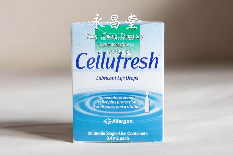 น้ำตาเทียม Cellufresh Lubricant Eye Drop Immediate, prolonged, relief plus protection.
For dryness and irritation

Presevat...